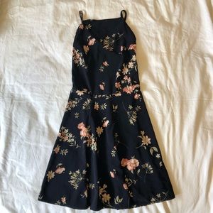 Brandy Melville Black Floral Kirsten Dress